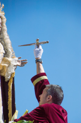 Retirada Puñal Virgen Dolores Domingo Resurrección Tobarra Semana Santa