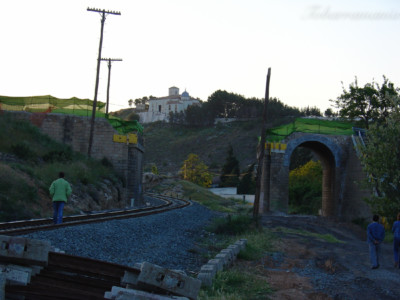 Iglesia de la Encarnación Tobarra. Puente en reparación