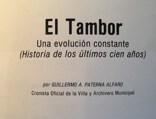 Guillermo Paterna. Investigador (I) Estudios sobre el tambor de Tobarra