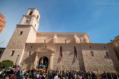 Iglesia de la Asunción Tobarra Salida de la Burrica Semana Santa Domingo de Ramos