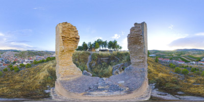 Vista parcial de Tobarra desde las ruinas del Castillo (Ojos del Diablo)