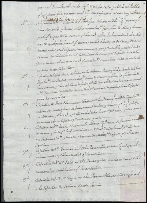 Segunda página del Informe Aranda de Cofradías de Tobarra 27 octubre 1770