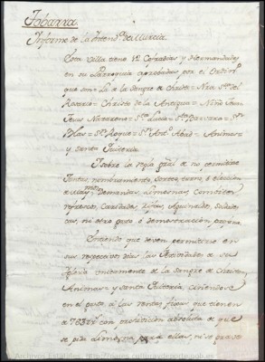 Cuarta página del informe Aranda de Cofradías de Tobarra