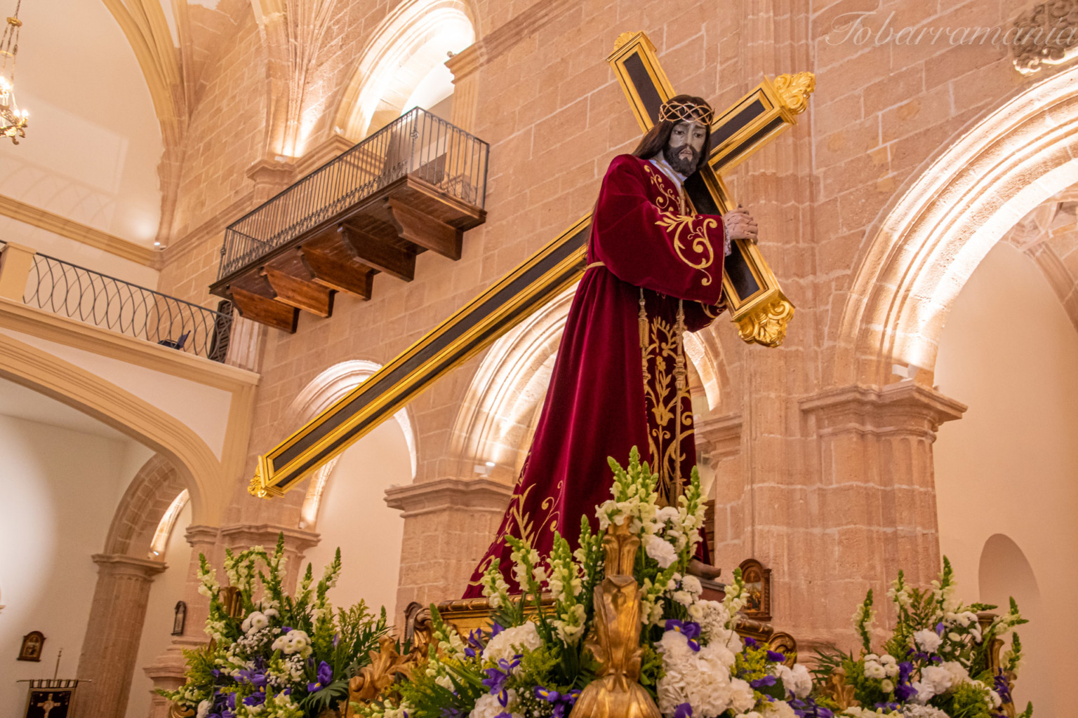 Nuestro Padre Jesus Nazareno en la Iglesia de la Asunción de Tobarra. Viernes Santo 2021. Semana Santa de Tobarra