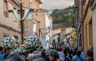 El Cristo de la Antigua procesionando por las calles de Tobarra. Subida del Cristo 2023