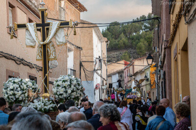 El Cristo de la Antigua procesionando por las calles de Tobarra. Subida del Cristo 2023