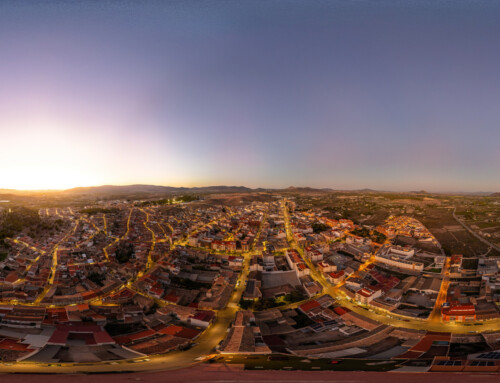 Fotografía panorámica de Tobarra a vista de pájaro desde la Casa de la Cultura