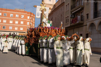 Santa Cruz abriendo la Procesión al Calvario el Viernes Santo de 2024. Tobarra. Semana Santa